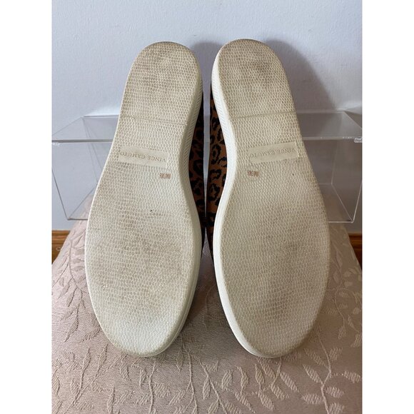 Vince Camuto Leopard Print Slip-On Sneakers Brown & Black Textile Upper Size 8 - Picture 6 of 9